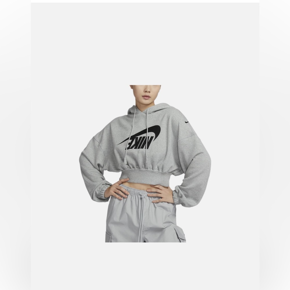 Women’s Nike oversized cropped French terry hoodie - Picture 2 of 5